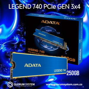 Disco Duro Solido Adata Legend 740 M2 PCI-e Gen 3x4 NVMe 250Gb