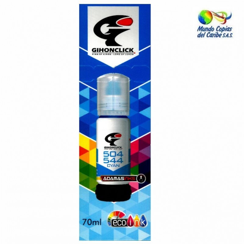 Tinta GIHONCLICK Cyan Epson 504/544 Tinta GIHONCLICK Cyan Epson 504/544
