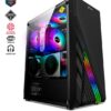 Chasis Gamer + 3 Fans Rgb Onyx Jx116 Atx / M-atx / Itx Negro